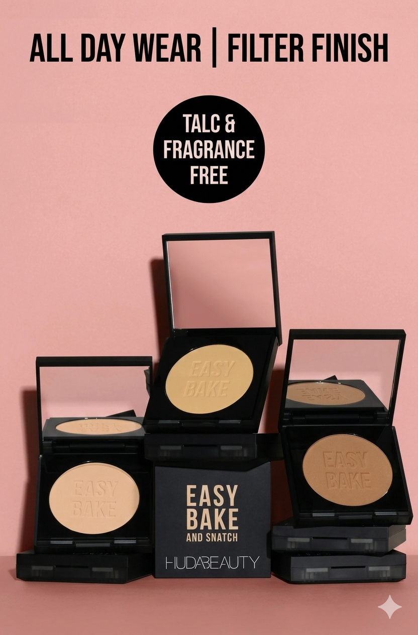 Huda Beauty Easy Bake And Snatch Pressed Brightening And Setting Powder