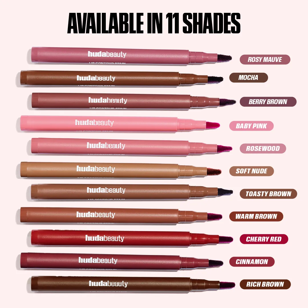 Huda Beauty Lip Contour Lip Stain for 12-Hour Wear