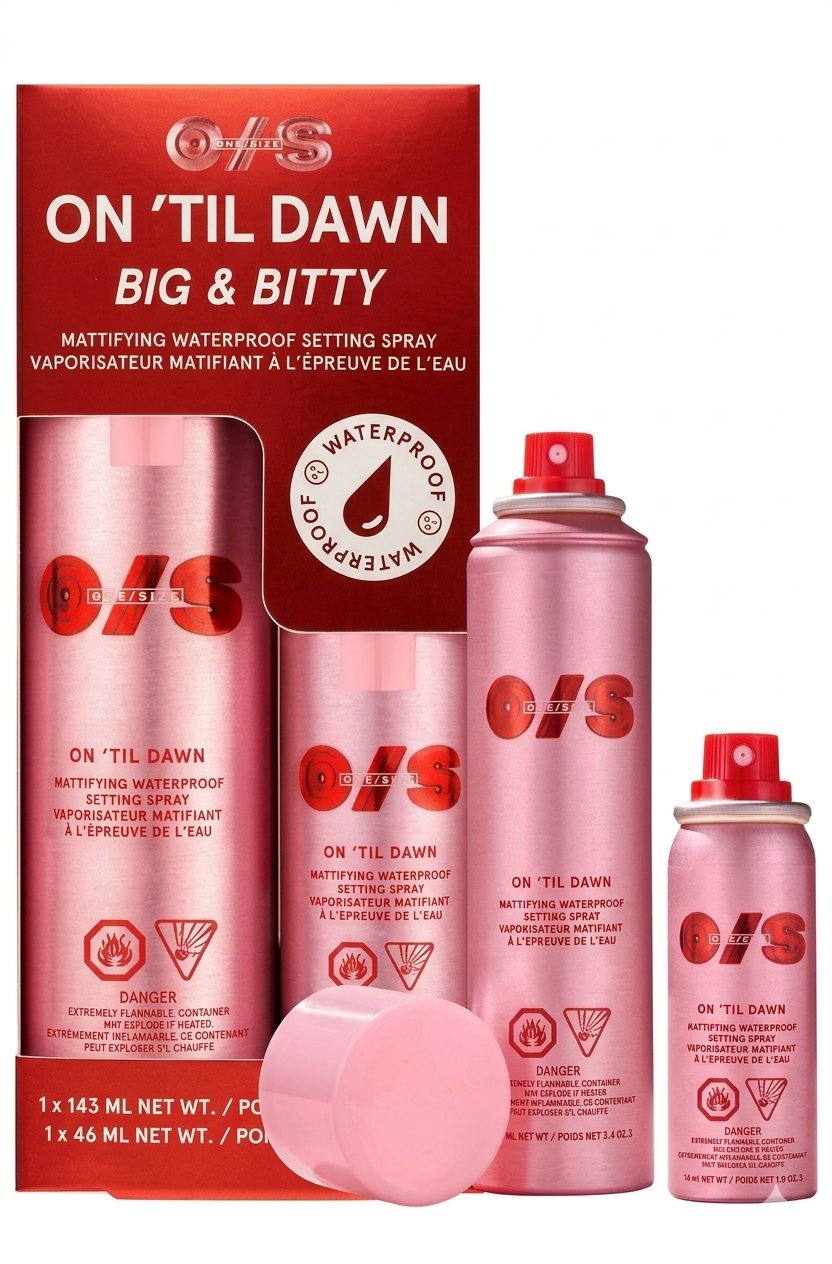 ONE/SIZE by Patrick Starrr On 'Til Dawn Mattifying Waterproof Setting Spray Big & Bitty Duo