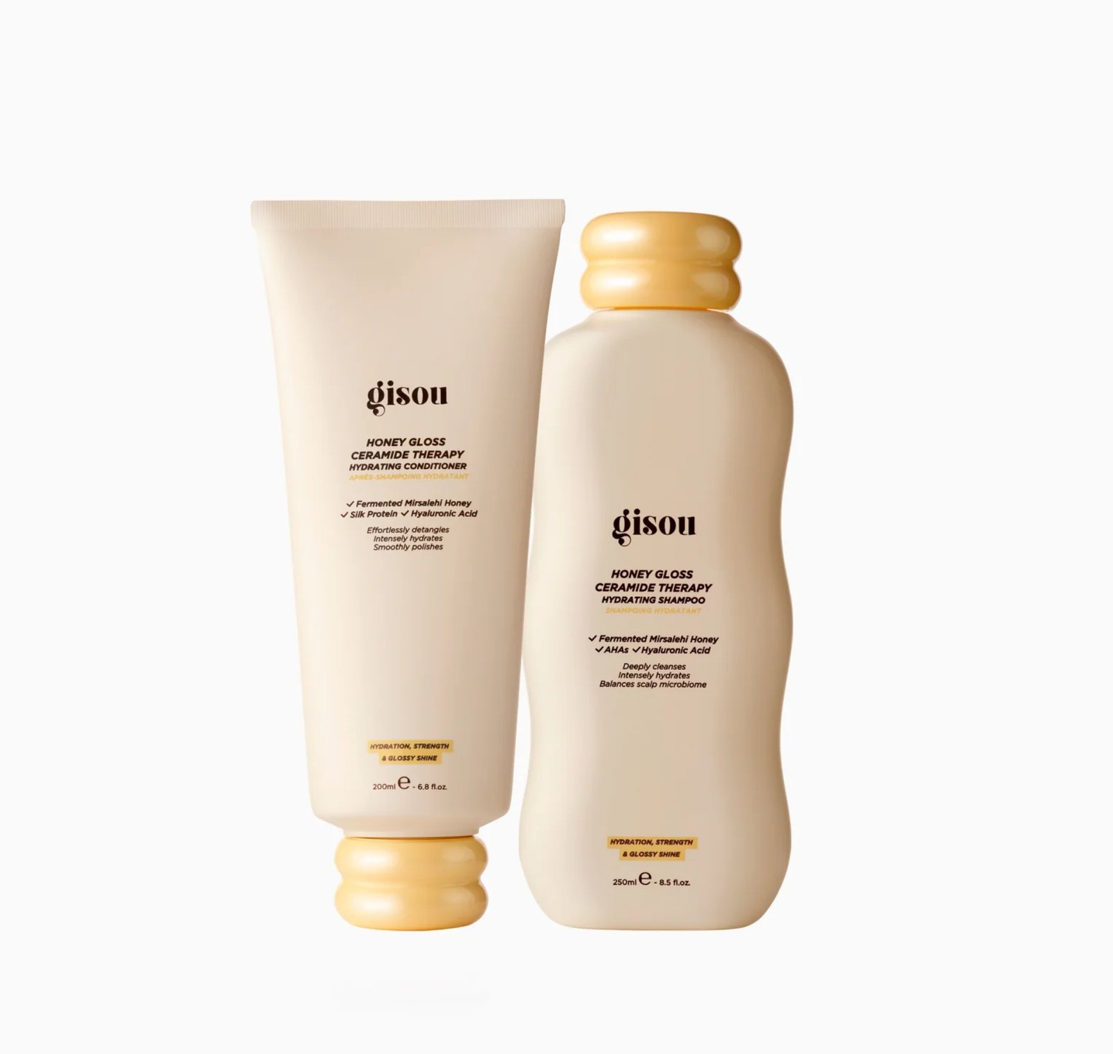Gisou Honey Gloss Ceramide Shampoo + Conditioner