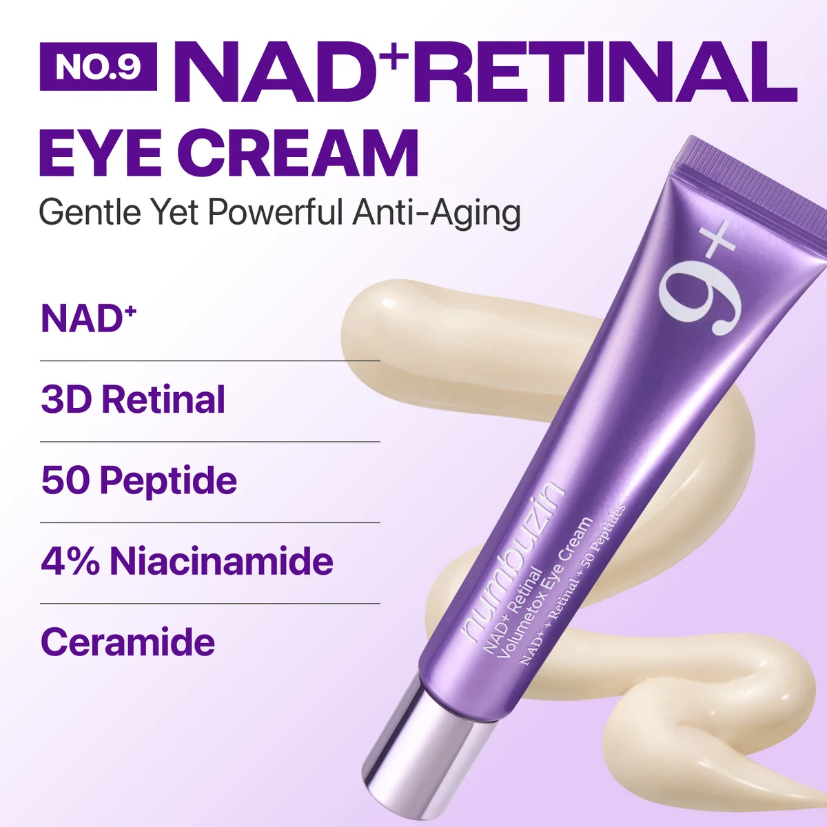 Numbuzin No.9 NAD+ Retinal Volumetox Eye Cream 0.67 fl.oz. / 20mL